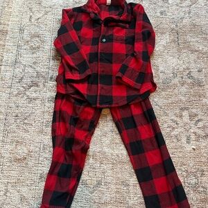Red and Black Plaid Kids Pajamas